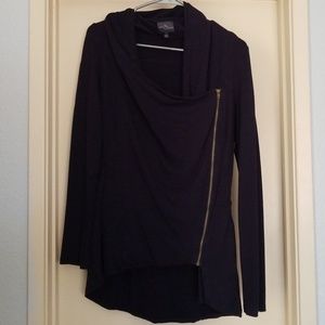 Side zip sweater